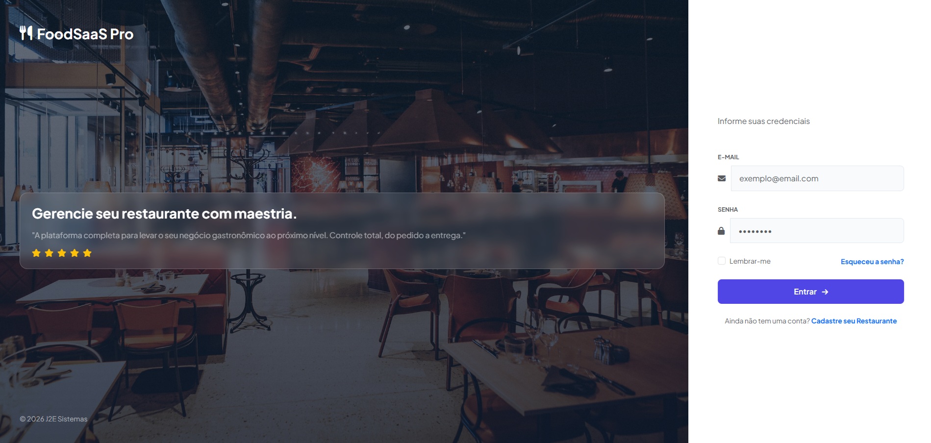 FoodSaas - Bares e Restaurantes